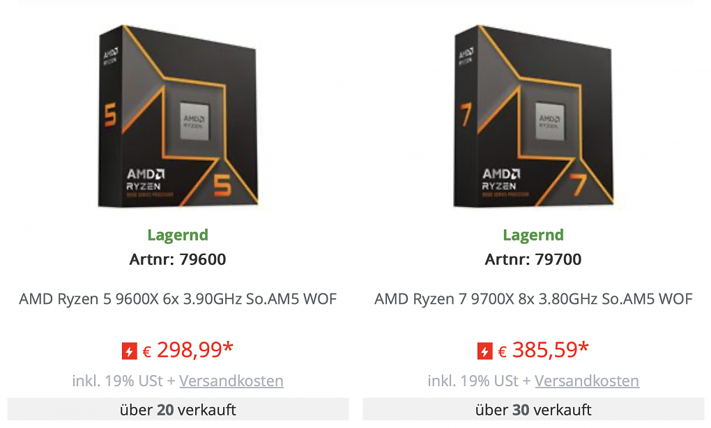 Ryzen 9000 auf Mindfactory
