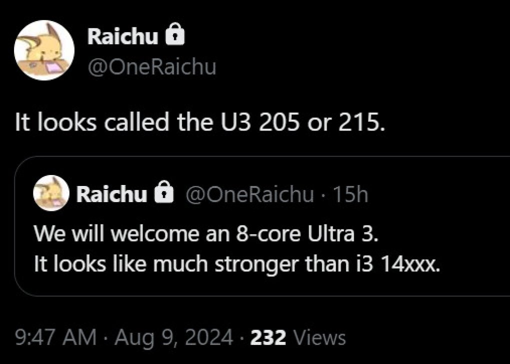 Intel will angeblich den Core Ultra 3 205 und den Core Ultra 3 215 auf den Markt bringen.