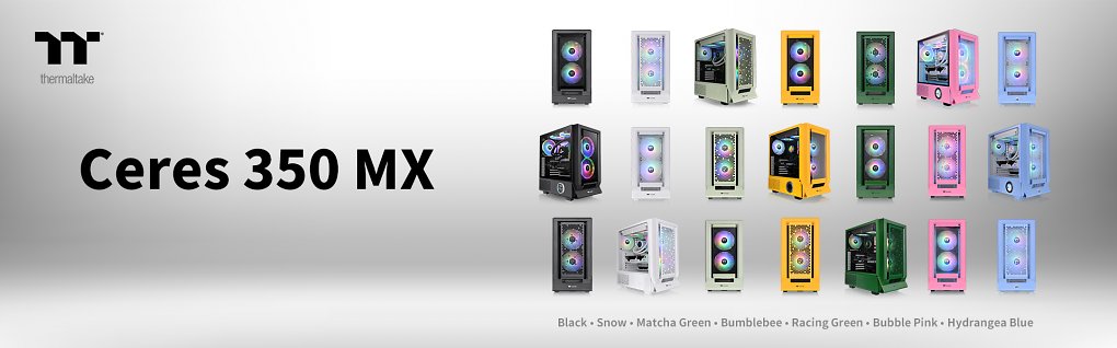 Das Thermaltake Ceres 350 MX wird in mehreren Farben angeboten.