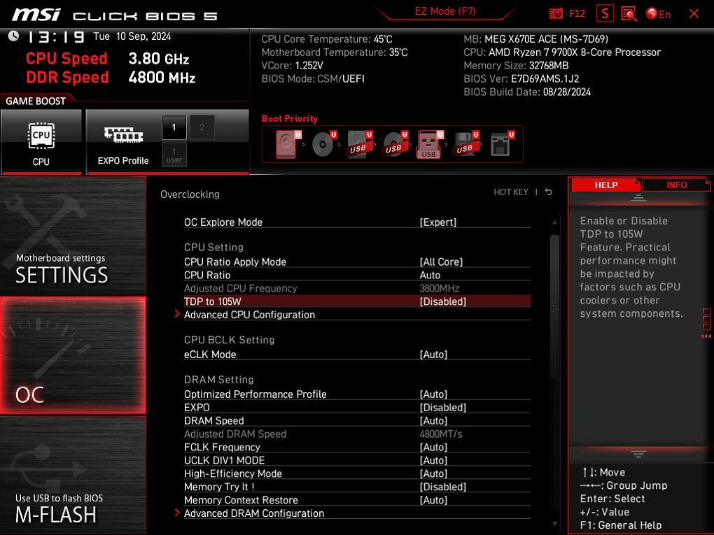 Mithilfe dieser Option können Sie die TDP mit einem Klick von 65 auf 105 Watt erhöhen. Sie erreichen den gleichen Effekt mit Precision Boost Overdrive, was sich unter den erweiterten CPU-Optionen verbirgt. Es handelt sich somit nur um eine Vereinfachung davon.