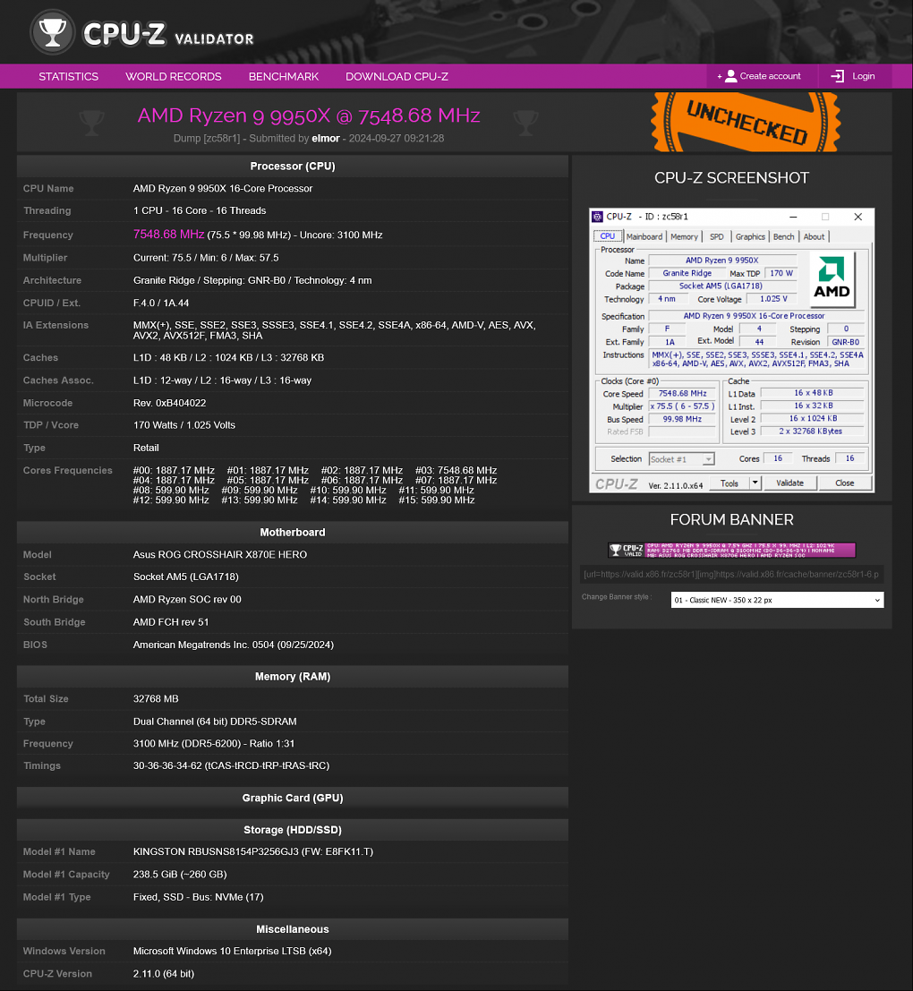CPU-Z Validator