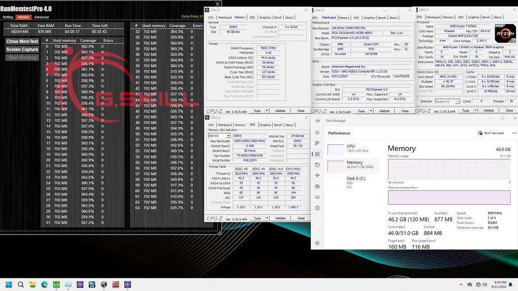 2×24 GiB RAM mit 9000 MT/s: G.Skill-Showcase verspricht hohes OC-Potenzial auf X870E-Mainboards