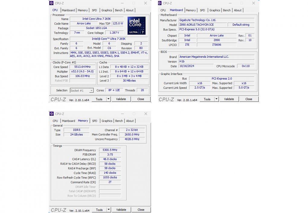 Zum Beweis hat Gigabyte Screenshots aus CPU-Z veröffentlicht.