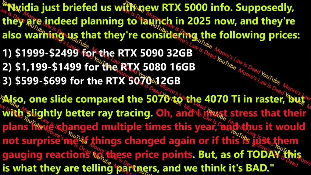 RTX 5000: vermeintliche Preise