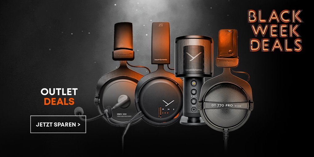 Black Week bei beyerdynamic: Bis zu 60% Rabatt - ab sofort!