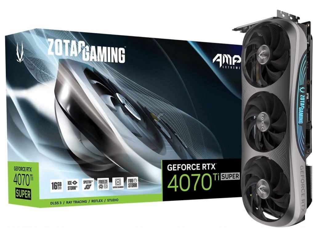 Verpackung der Zotac Geforce RTX 4070 Ti Super AMP Extreme
