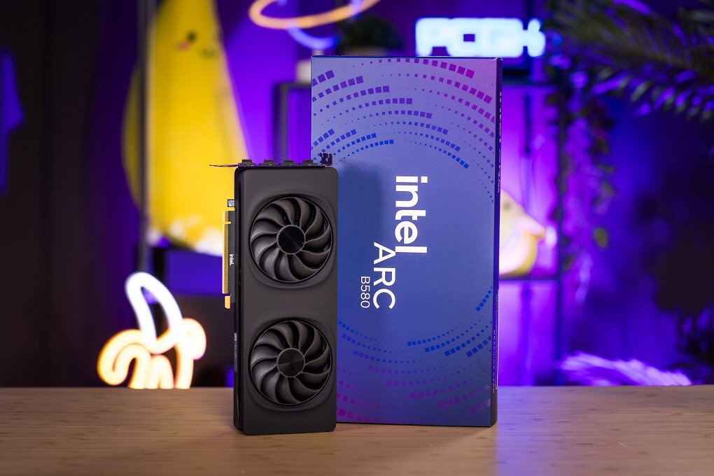 Eine Intel Arc B580 auf Basis des BMG-G21-Grafikprozessors der Xe-2-Architektur ('Battlemage').