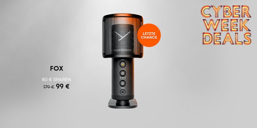 Cyber Week Deals bei beyerdynamic: Bis zu 60% Rabatt - nur jetzt!