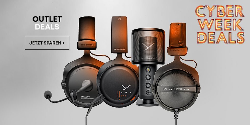 Cyber Week Deals bei beyerdynamic: Bis zu 60% Rabatt - nur jetzt!