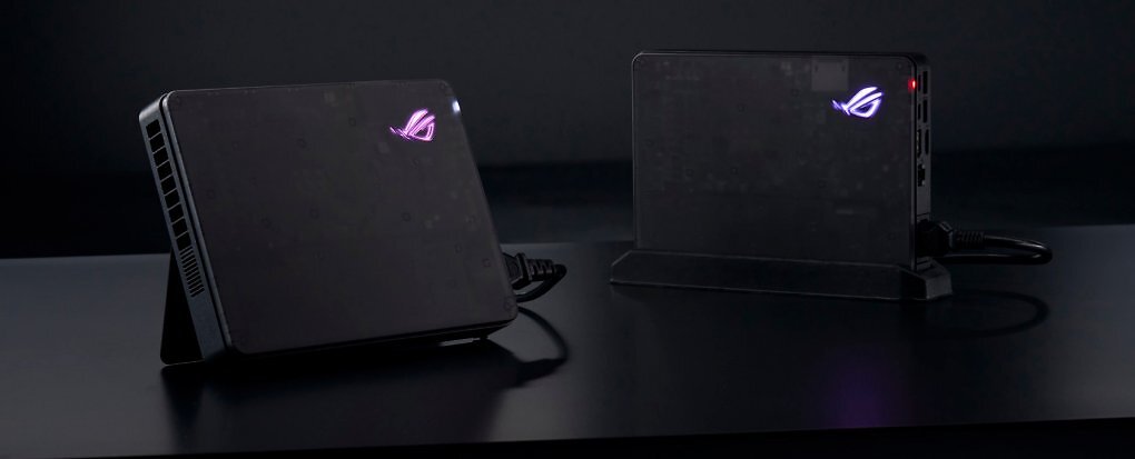 Die kompakte eGPU verfügt über ein integriertes Netzteil und ein Hub.