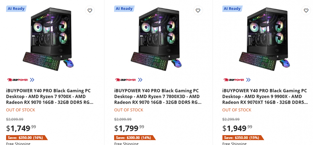 Gaming-PCs mit 9070(XT)