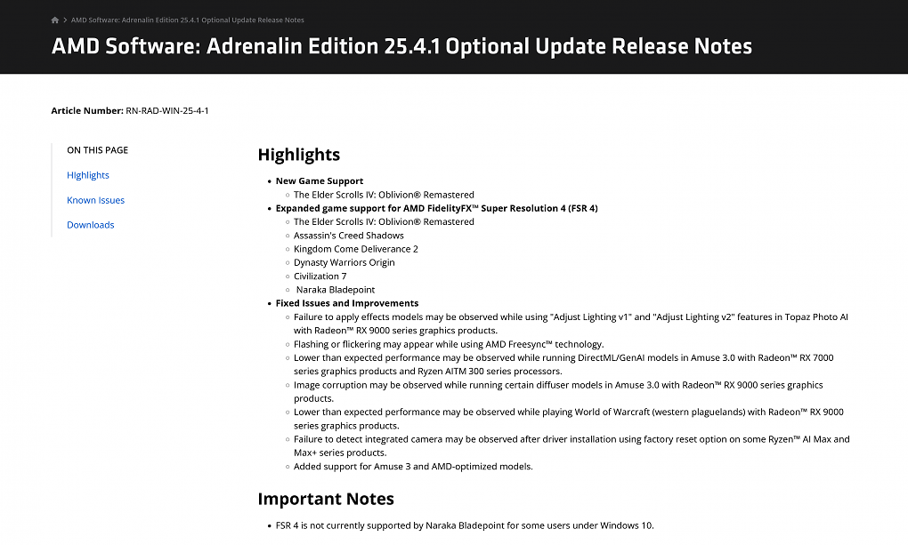 Release Notes