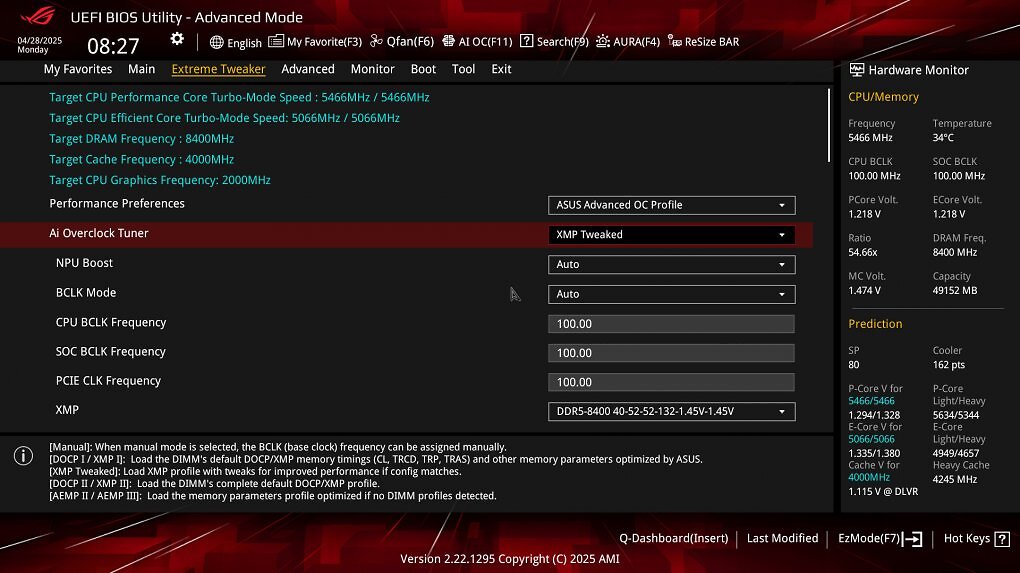 Mithilfe von XMP Tweaked lässt sich nicht nur das XMP des Arbeitsspeichers laden, sondern auch ein kleines, aber feines Timing-Tuning. Damit steigt die Leistung durchaus merklich im CPU-Limit.