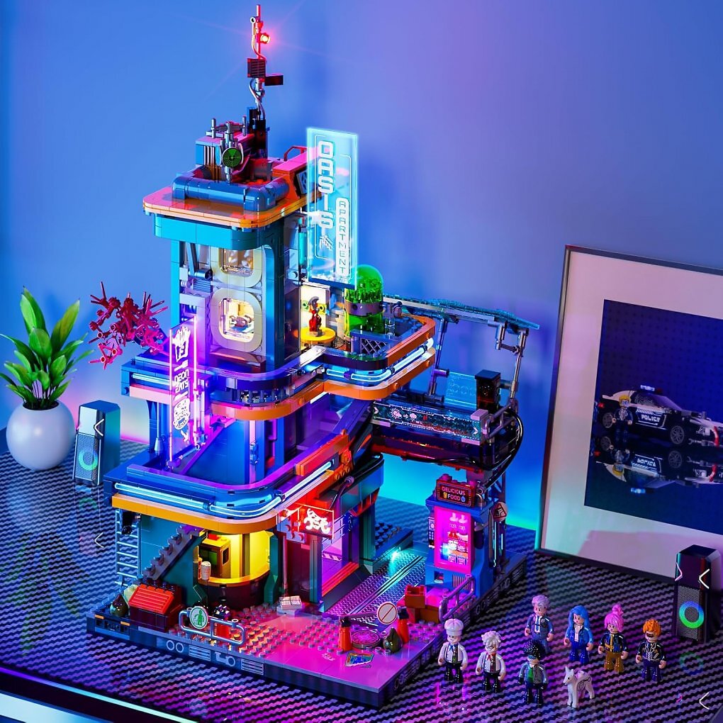 Erinnert an Cyberpunk 2077: Die Cyberpunk-Villa ist ein prima Beispiel für das LED-Know-How von Funwhole