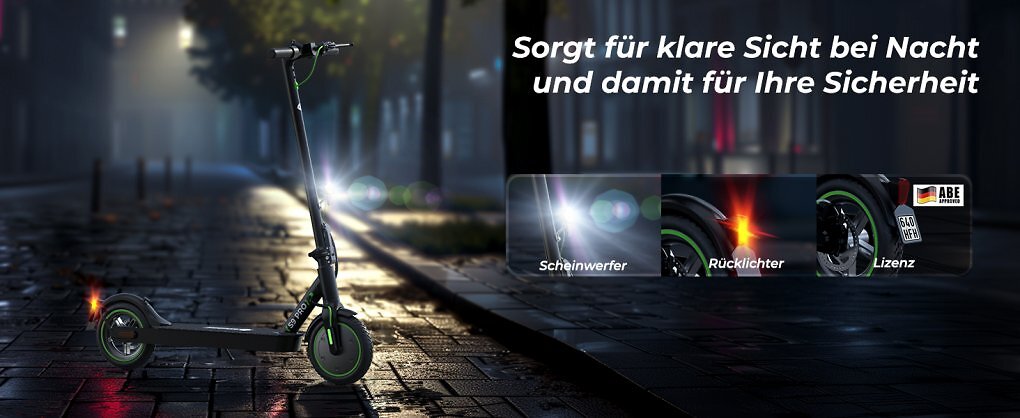 E-Scooter Sicherheit Nacht