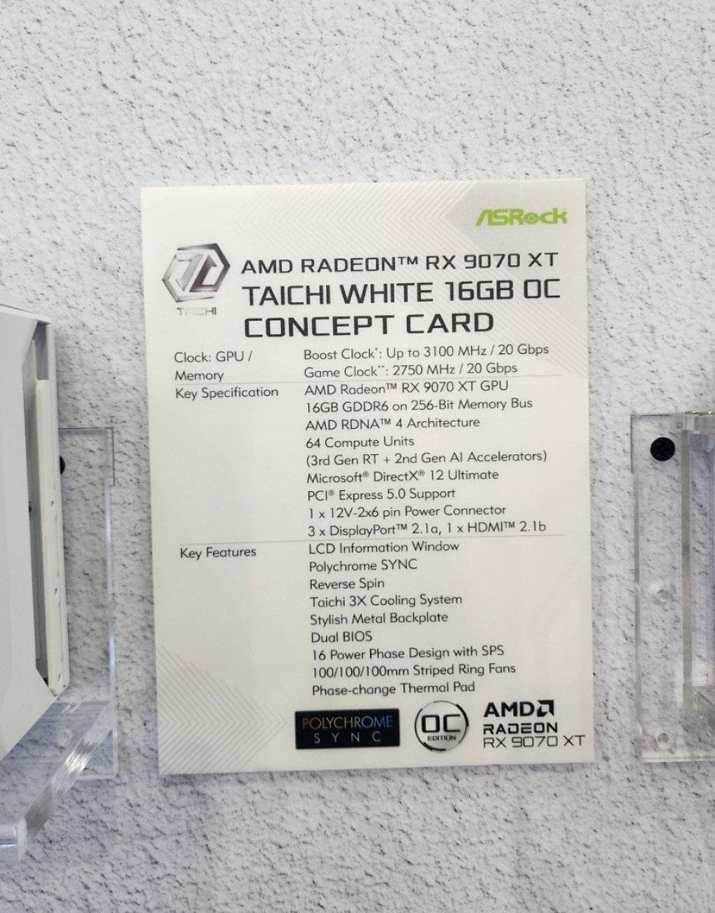 Asrock Radeon RX 9070 XT Taichi Concept