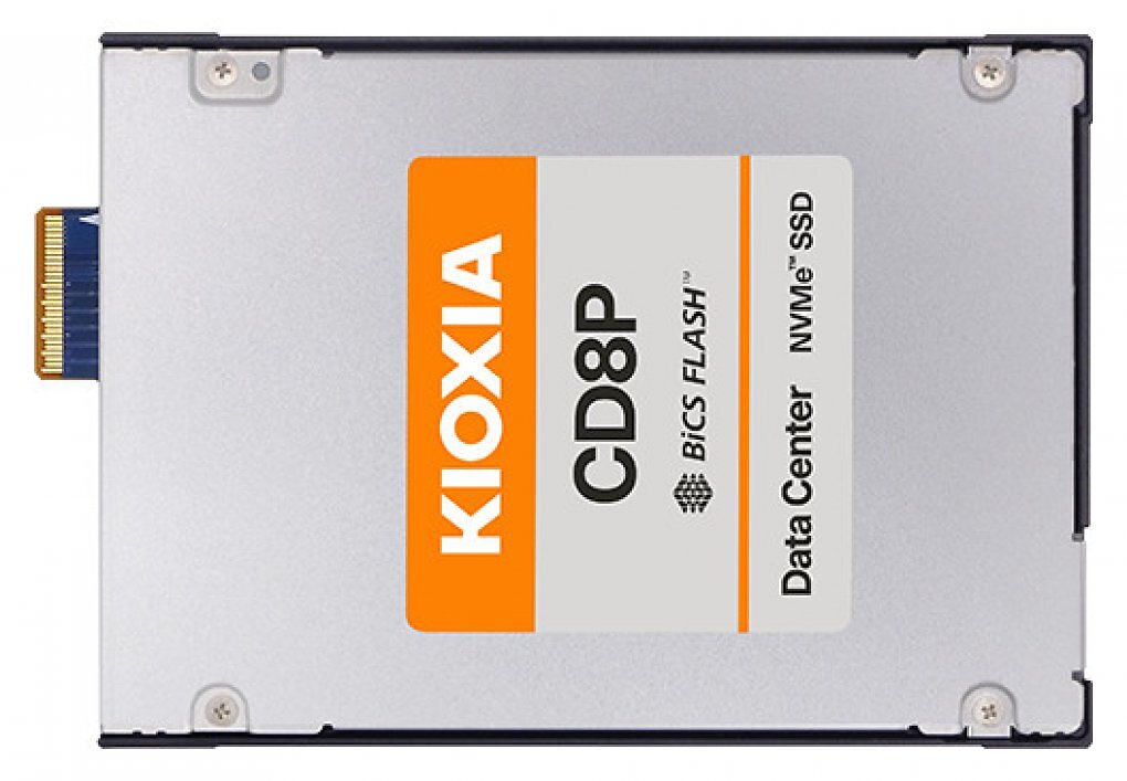 Eine Kioxia-SSD im E3.S-Format.