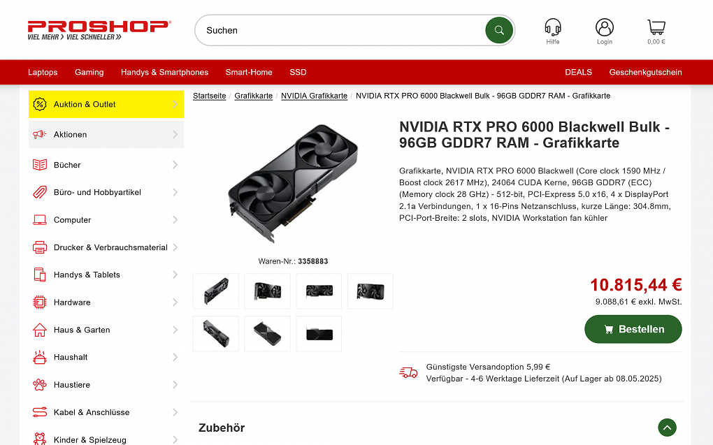Proshop RTX Pro 6000