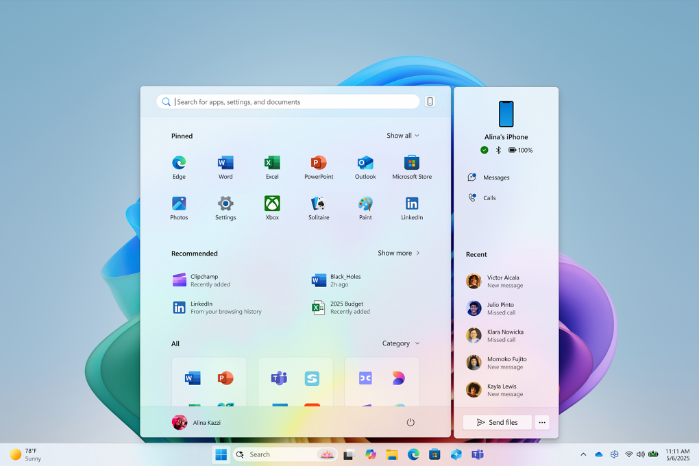 Windows 11 24H2 mit neuem Startmenü