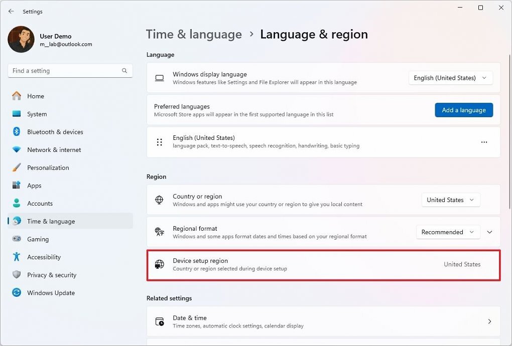 Sprache und Region
