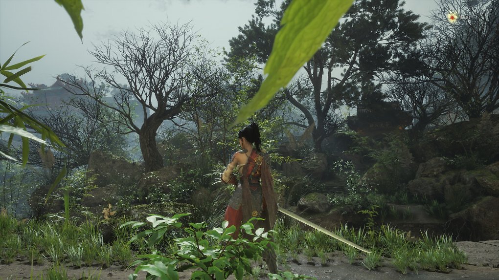Die Vegetation ist polygonbasiert und nutzt Nanite Foliage. Sie verfügt überdies bereits über ein Animations- uns Kollisionsmodell (allerdings in diesem Fall über kein Zertstörungsmodell wie etwa bei Assassin's Creed Shadows). Etwas, was jüngst zuletzt Epic und CDPR in ihrer Kooperation und im Rahmen der UE5.6-Präsentation bzw. Witcher-4-Demo hervorgehoben haben. (Es existiert allerdings bereits länger. Ist aber dennoch ein nettes Feature.). Die Vegetations- bzw. deren Kontaktschatten, gut sichtbar beim Gras, sind allerdings Screen-Space-Shadows.