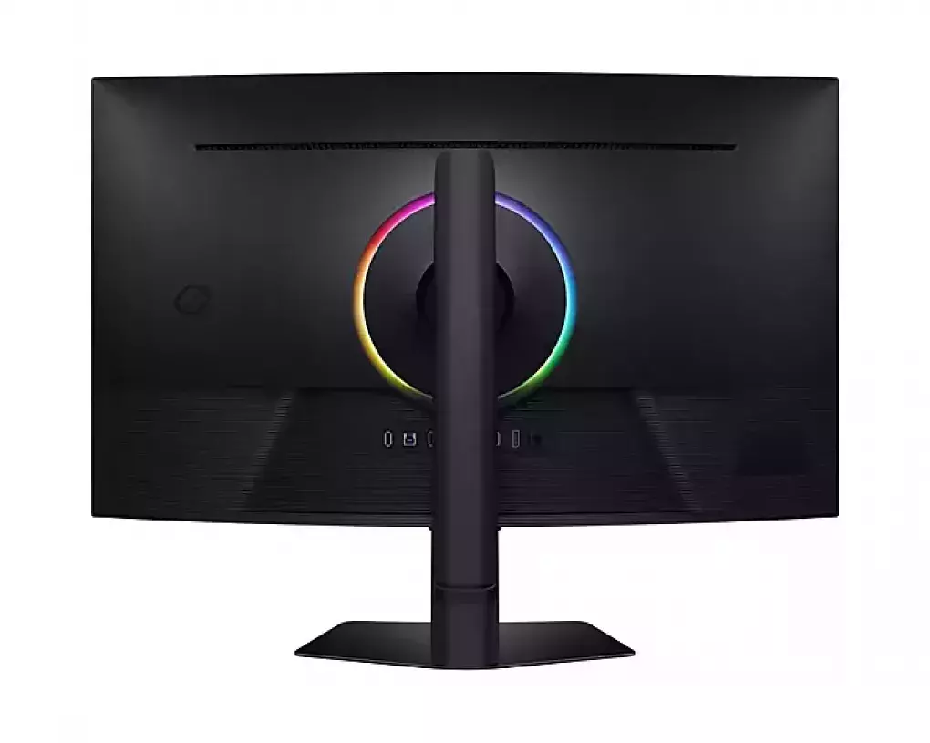 Die Rückseite des Samsung Odyssey G7 G75F.