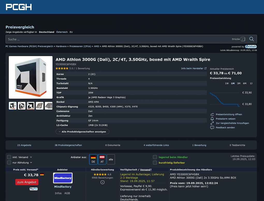 AMD Athlon 3000G