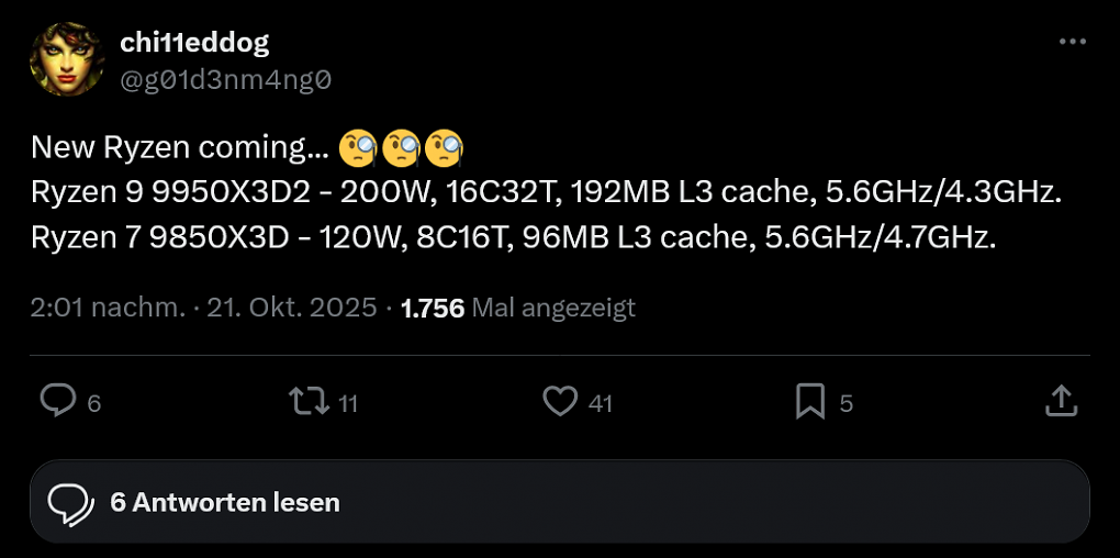 AMD Ryzen 9 9950X3D2 und 9850X3D