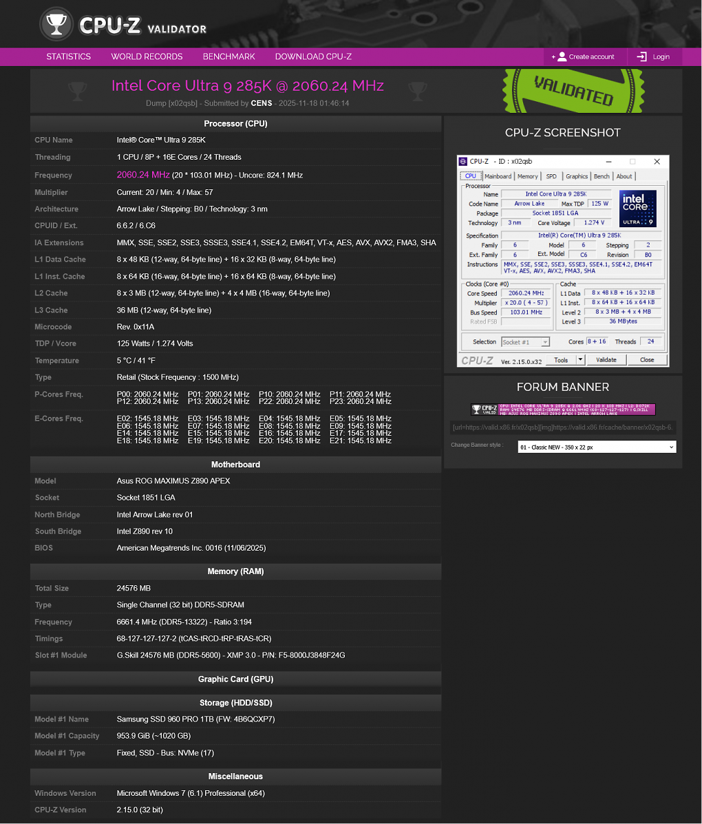 CPU-Z Validator