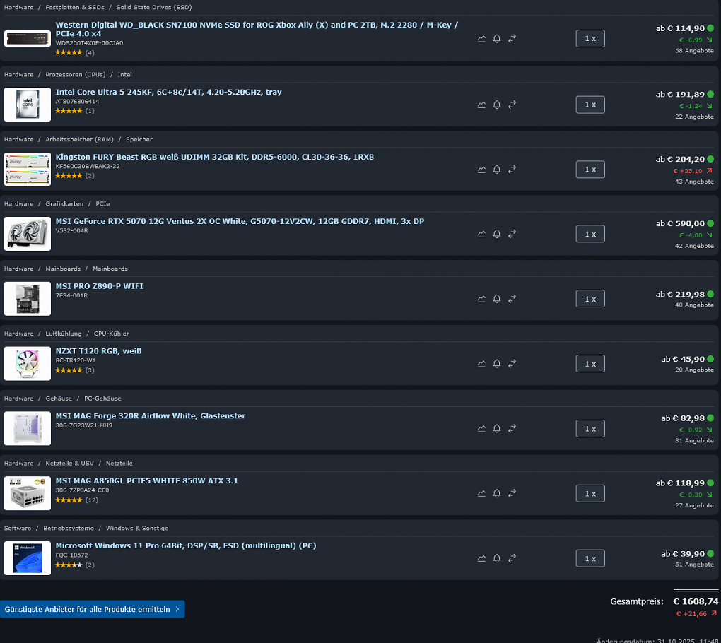 Preisvergleichs-Check: Diese Komponenten stecken in dem Gaming-PC.