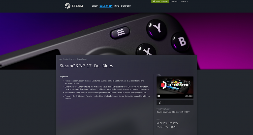 SteamOS 3.7.17