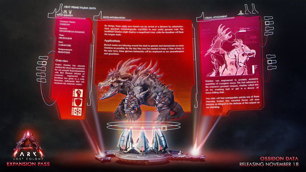 Das Monster Ossidon aus Ark: Survival Ascended.