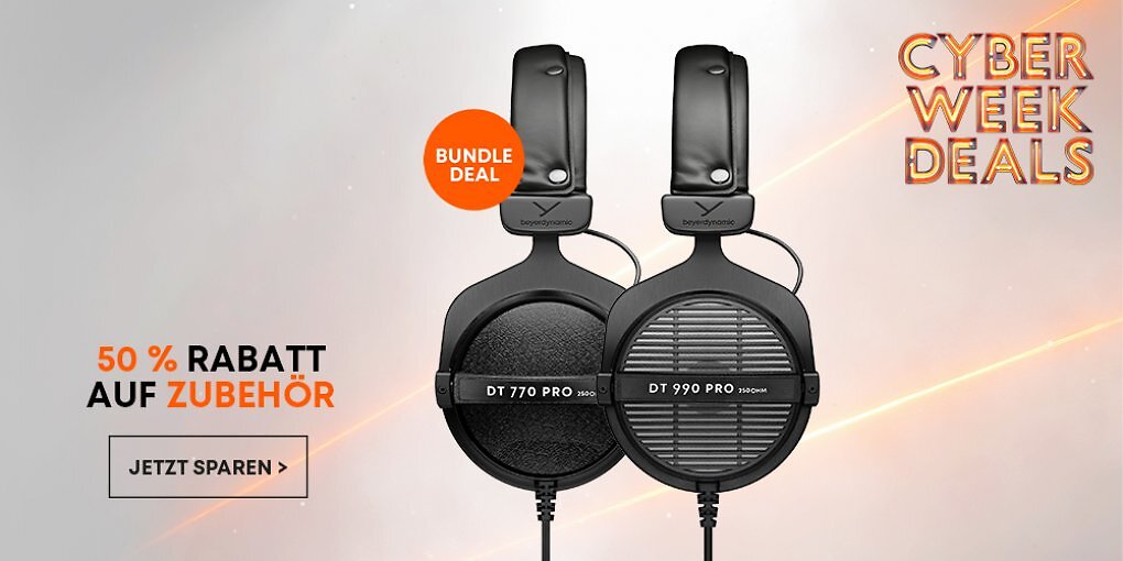 Schnappt euch die Cyber Week Schnäppchen bei beyerdynamic! Jetzt bis zu 60% sparen!