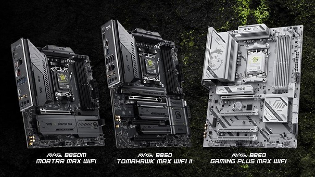 Die neuen MSI-Mainboards der B850 MAX-Produktreihe.