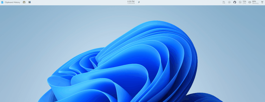 Demonstration des neuen <i>Command Palette Docks</i>. Nutzer können dort nach Belieben Zusatzfunktionen anheften und entfernen.