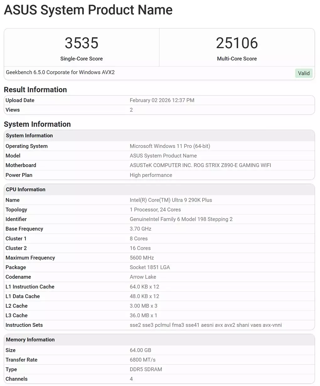 Core Ultra 9 290K Plus