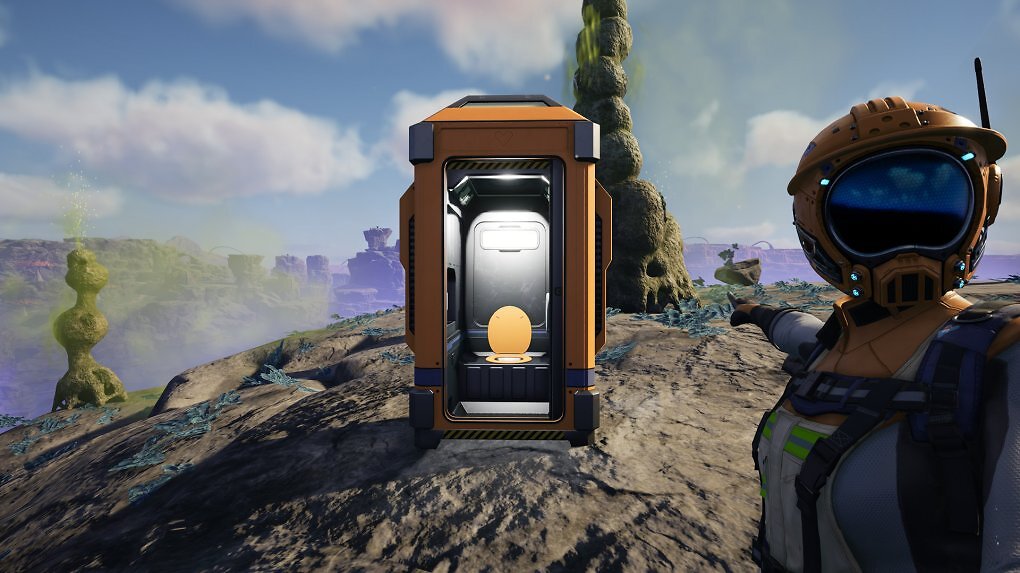 Der neue 'SPWN' fungiert gewissermaßen analog zum Minecraft-Bett und erlaubt es, den Respawn-Punkt in Satisfactory selbst zu bestimmen.