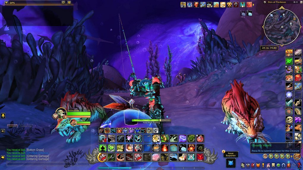 <i>Ein durch eine Angleranomalie erzeugter <strong>Meeresvortex</strong> im Leerensturm - nur in diesen instabilen Gewässern lassen sich die seltensten Void-Fische von WoW Midnight gezielt angeln.</i>