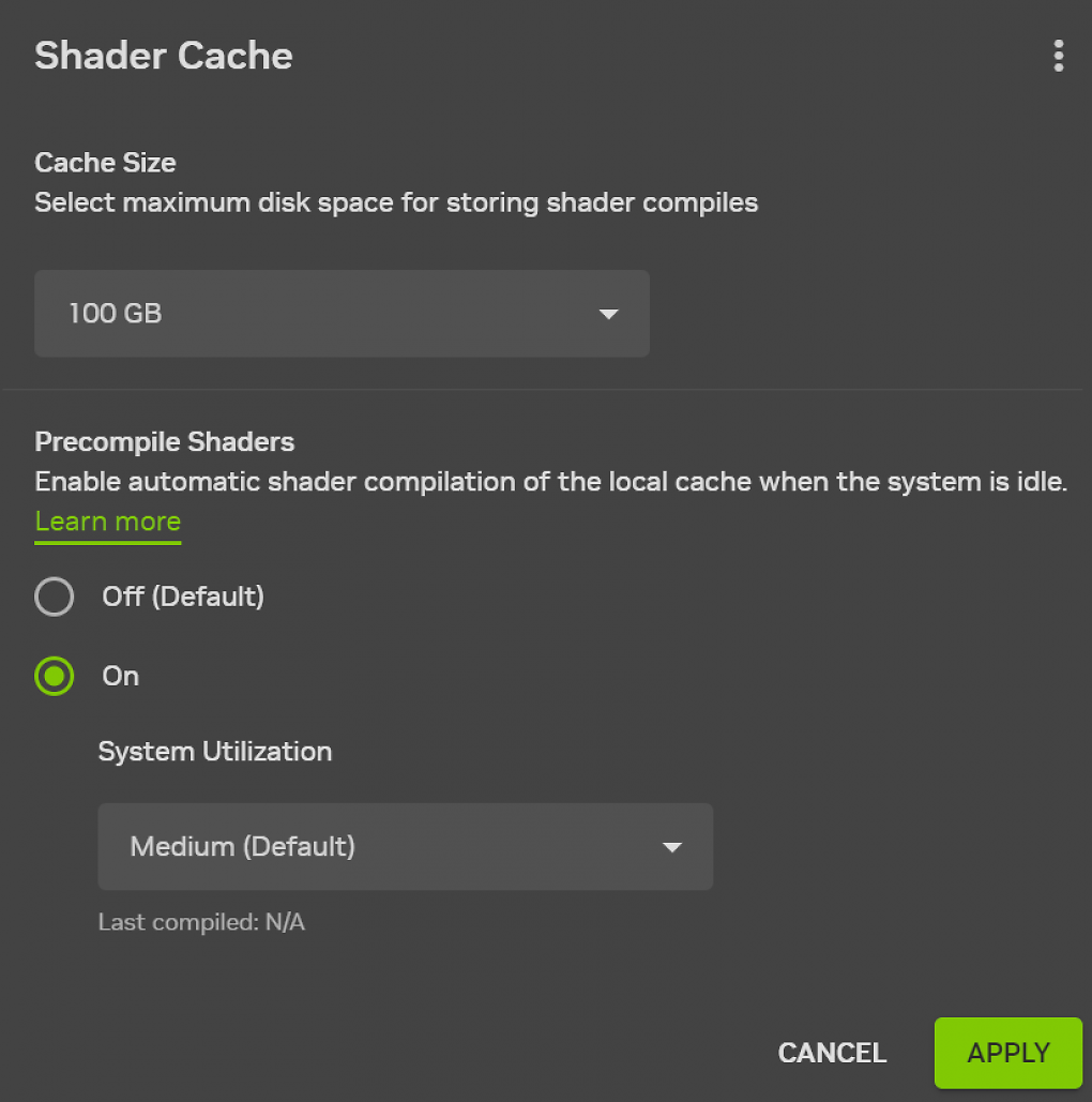 Nvidia App: Automatische Shader-Kompilierung startet als Beta