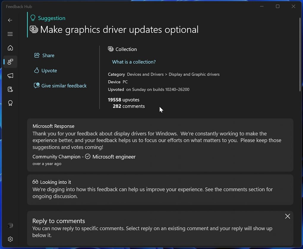Microsoft Feedback Hub