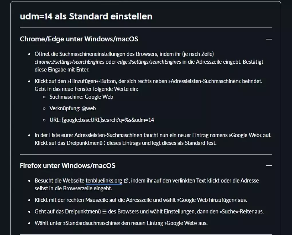 Mit diesen Einstellungen lässt sich die neue KI-Suche von Google deaktivieren.