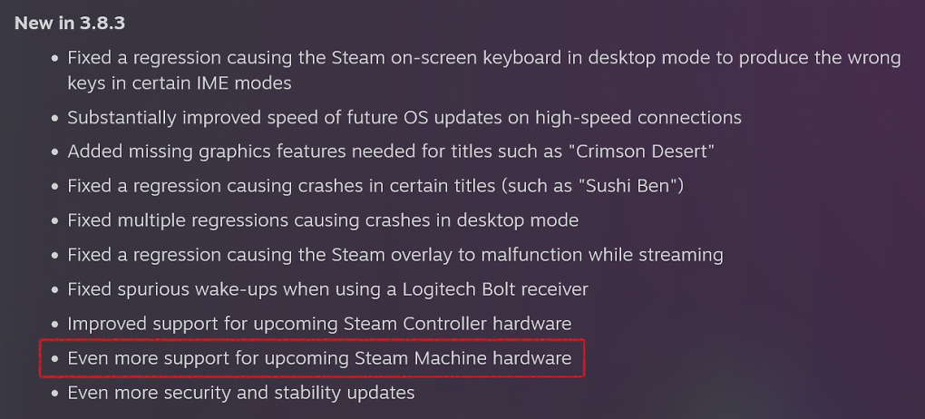 SteamOS 3.8.3 Beta