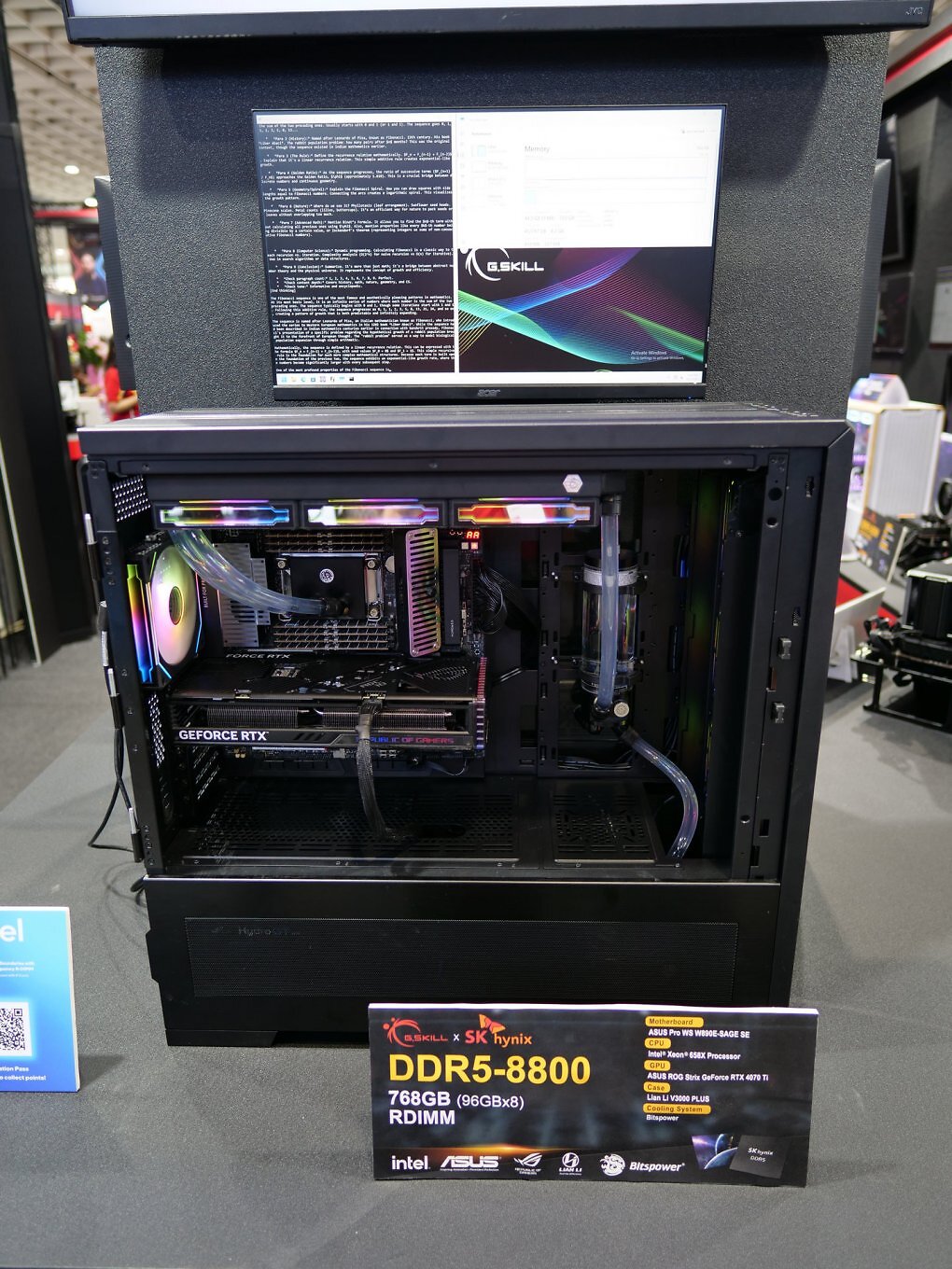 G.Skill geht mit 768 GiByte (8 × 96 GiB) DDR5-8800 aufs Ganze und adressiert u.a. KI-Training.