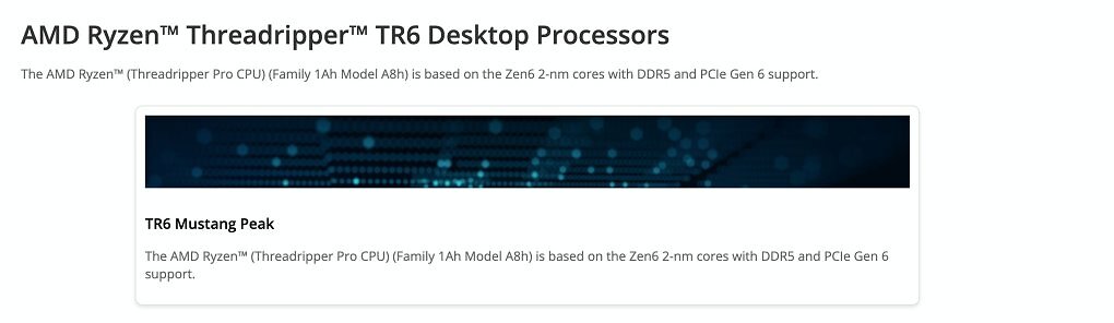 AMD führt die kommenden Ryzen Threadripper ('Mustang Peak') bereits auf der Website.