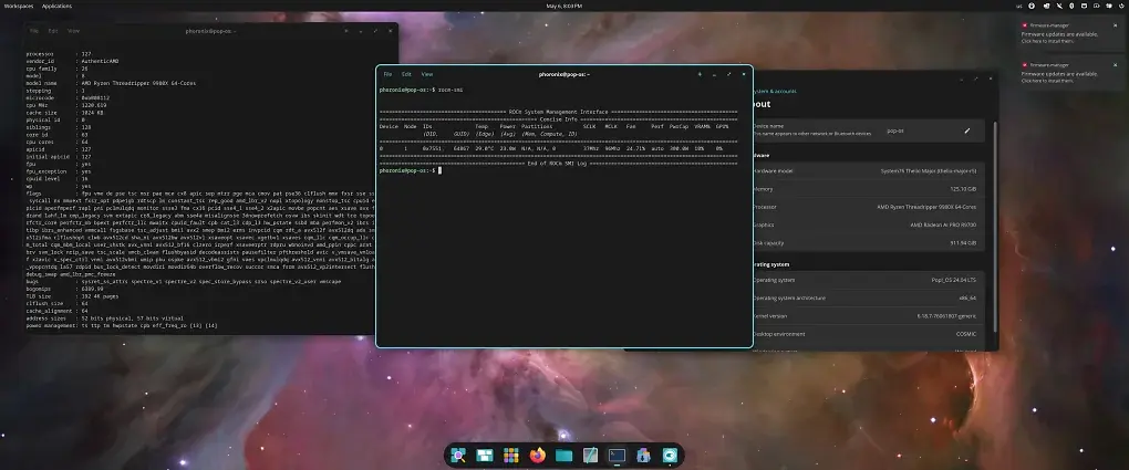 Cosmic Epoch 1.1.0 ist ab sofort auch in den offiziellen Repositorien von CachyOS verfügbar.