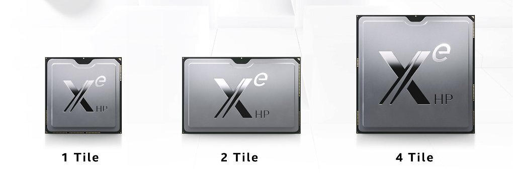 Intel Xe HP alias 'Arctic Sound' als Workstation-GPU mit 1, 2 und 4 Tiles und bis zu 16.384 ALUs.