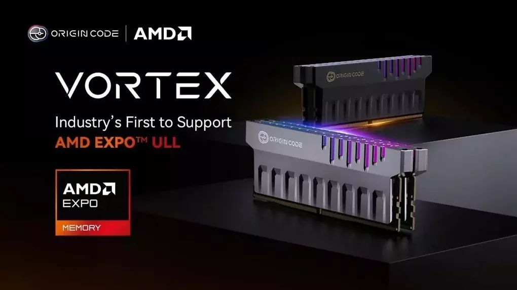 Das Origin Code Vortex ist das erste DDR5-Speicherkit mit AMD EXPO Ultra Low Latency.