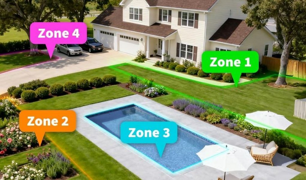Wasser sparen Zonen smart home