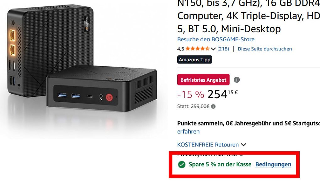 Doppelrabatt Kasse Tiefstpreis Abzug