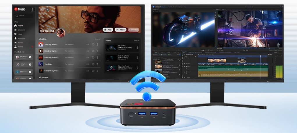 Dual Monitor Setup 4K Bildschirm